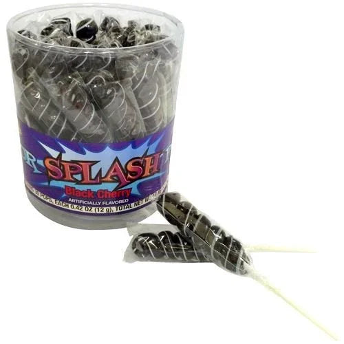Black Color Splash Black Cherry Lollipops | 30ct - Zurchers