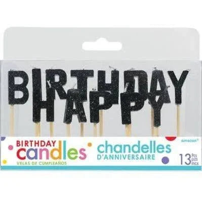 Black Happy Birthday Pick Candle - Zurchers