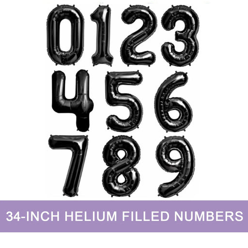 Black Jumbo Number Balloons 34" | 1 ct - Zurchers