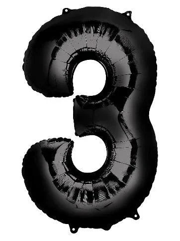 Black Jumbo Number Balloons 34" | 1 ct - Zurchers