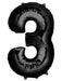 Black Jumbo Number Balloons 34" | 1 ct - Zurchers
