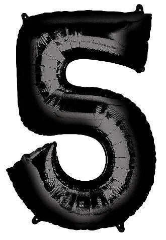 Black Jumbo Number Balloons 34" | 1 ct - Zurchers