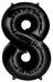 Black Jumbo Number Balloons 34" | 1 ct - Zurchers