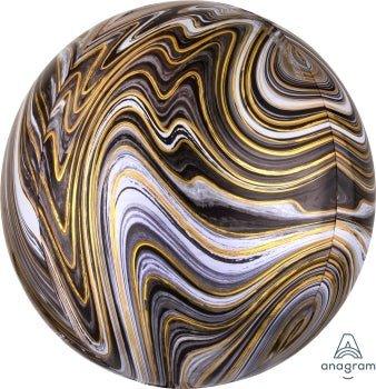 Black Marblez Orbz Balloon 15in. | 1ct - Zurchers