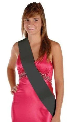 Black Satin Sash