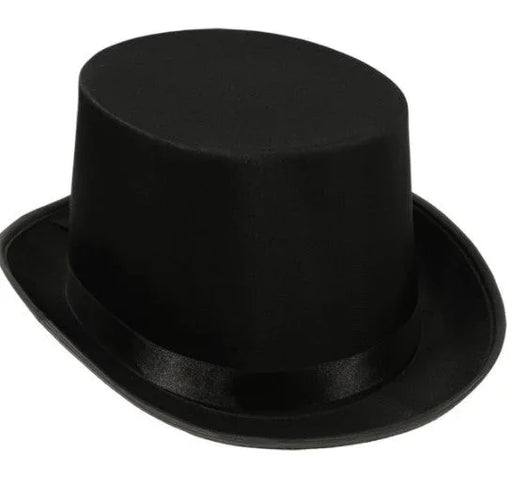Black Satin Sleek Top Hat | 1ct - Zurchers