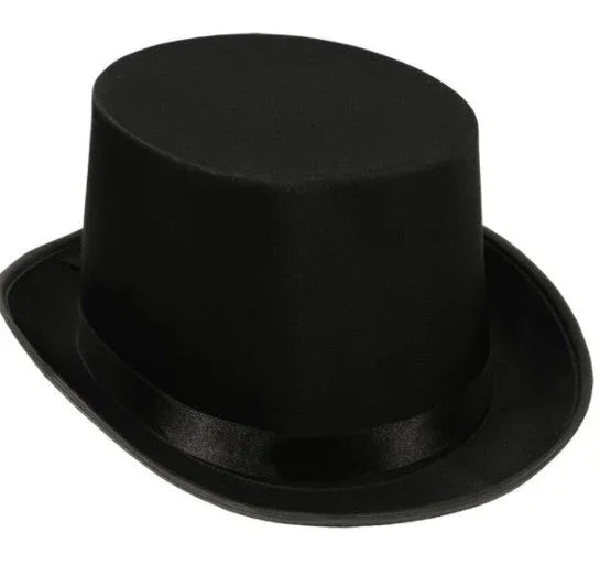 Black Satin Sleek Top Hat | 1ct - Zurchers