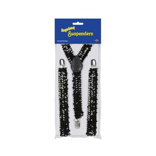 Sequin Suspenders Black | 1ct - Zurchers