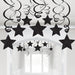 Black Swirl Shooting Star Decorations | 30pcs - Zurchers