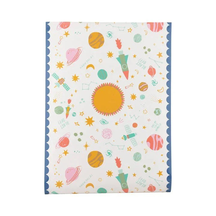 Blast Off Space Paper Table Runner 16" x 120" | 1 ct - Zurchers