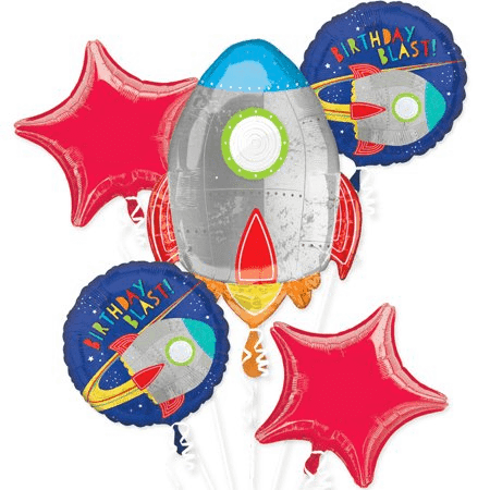 "Blast Off" Space Party Balloon Bouquet | 5 pcs - Zurchers