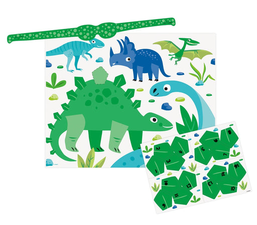 Blindfold Party Game For 12 Blue/Green Dino | 1ct