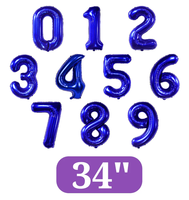 Blue Jumbo Number Balloons 34" | 1 ct - Zurchers