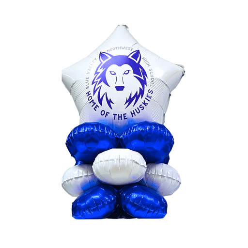 Blue Valley NW High School Air-filled Balloon Quad 17" | 1ct