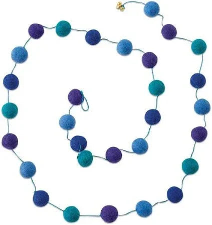 Blue and Green Pom Pom Garland 6' | 1ct - Zurchers
