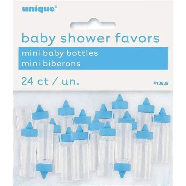 Blue Mini Baby Bottle Favors | 24 ct - Zurchers