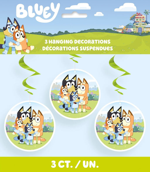 Bluey Hanging Swirl Decorations | 3 ct - Zurchers