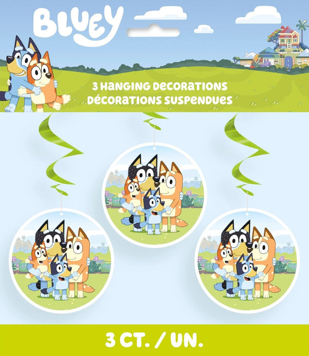 Bluey Hanging Swirl Decorations | 3 ct - Zurchers