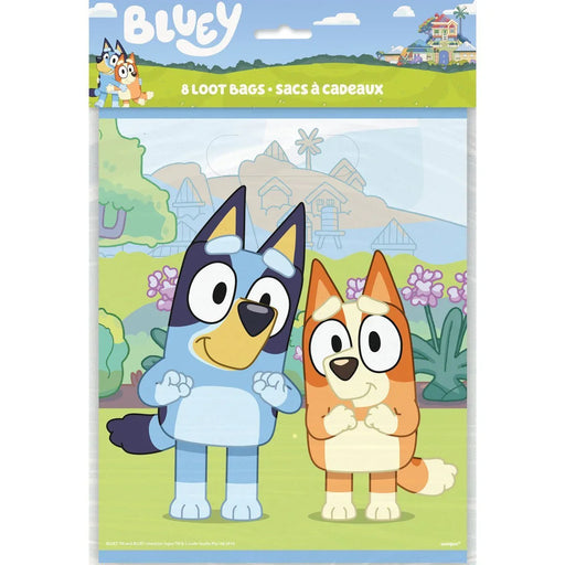 Bluey Plastic Loot Bags 7.25" x 9" | 8 ct - Zurchers