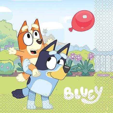 Bluey Piggyback Bingo & Balloon Lunch Napkins | 16 ct - Zurchers