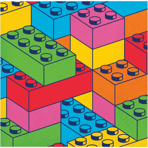 Block Bash Beverage Napkins | 16 ct - Zurchers