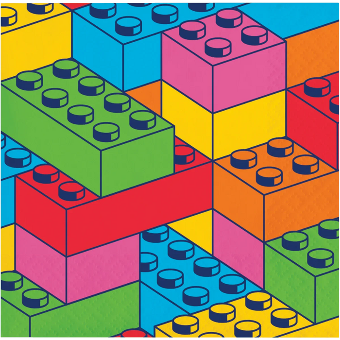 Block Bash Beverage Napkins | 16 ct - Zurchers