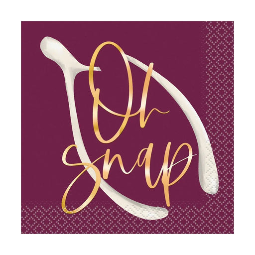 Thanksgiving Modern Oh Snap Beverage Napkins | 16 ct - Zurchers