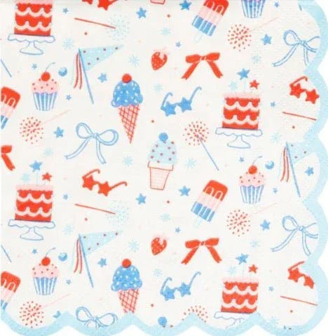 Summertime Pattern Cocktail Napkin - Zurchers