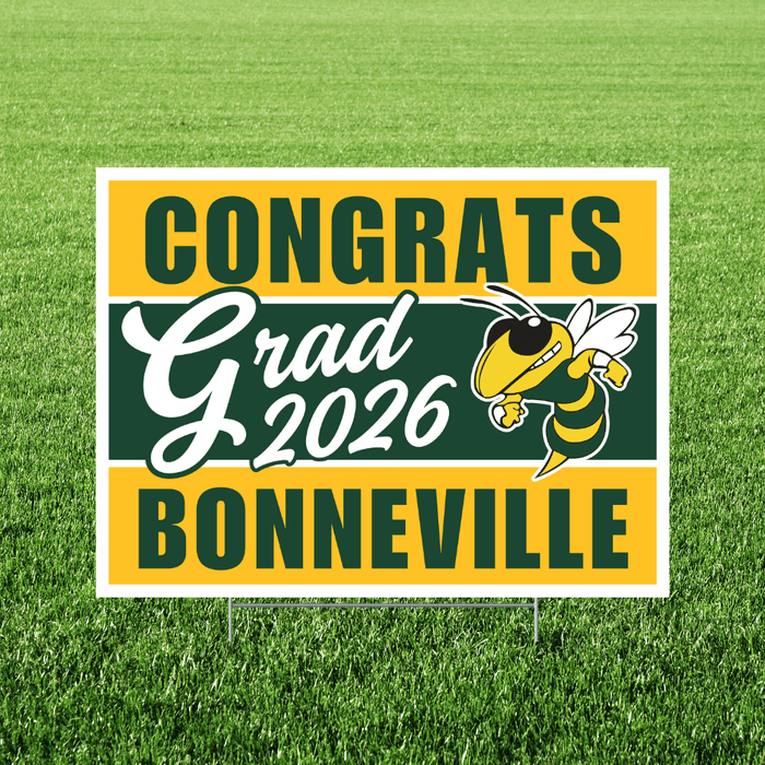 Bonneville ID High School Grad Yard Sign 24" x 18" | 1 ct - Zurchers