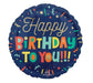 Bright Birthday Blocky Text Mylar Balloon, 18" | 1 ct - Zurchers
