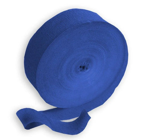 Bright Royal Blue 500' Crepe Paper Streamer - Zurchers