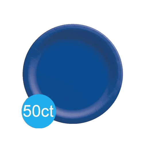 Bright Royal Blue 6.75'' Paper Plates | 50ct - Zurchers