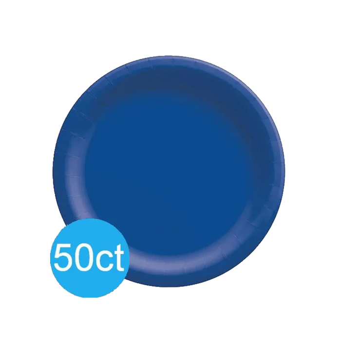 Bright Royal Blue 6.75'' Paper Plates | 50ct - Zurchers