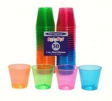 Brights Neon Plastic Shot Glasses Assrt | 50ct - Zurchers