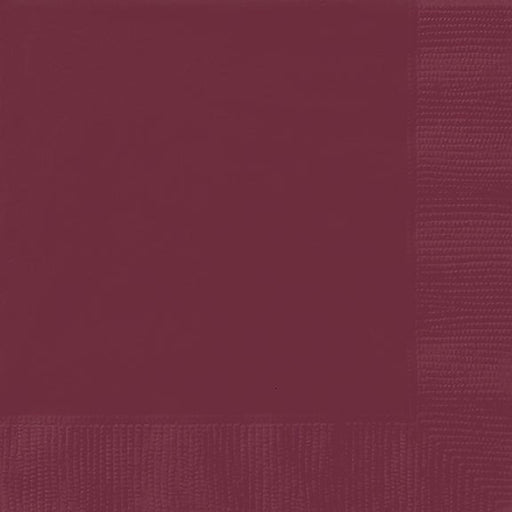Burgundy Beverage Napkin | 50ct