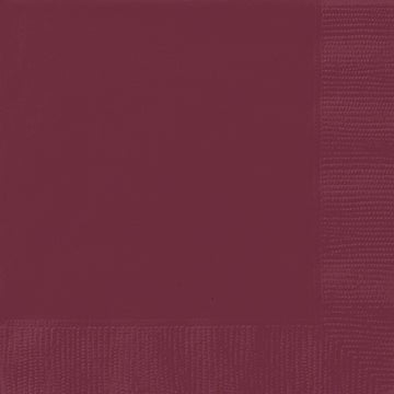 Burgundy Beverage Napkins | 100ct