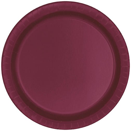 Burgundy Paper Plate 7in | 50ct