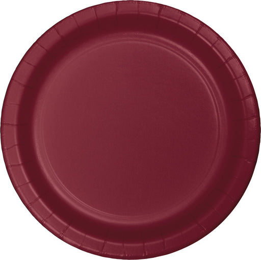 Burgundy Paper Plates 7" | 24ct