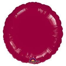 Burgundy Round Mylar Balloon 18'' | 1 ct - Zurchers