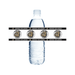 Clear water bottle with Burke Bulldogs label on a white background