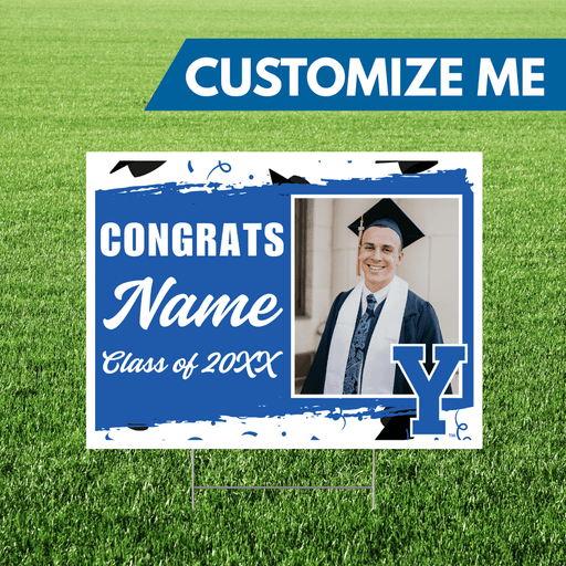 BYU Custom Grad Image & Name Yard Sign 24"x18" | 1ct