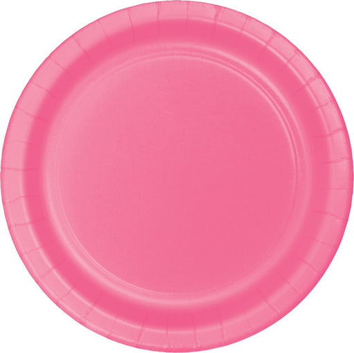 Candy Pink Paper Plates 7" | 24ct