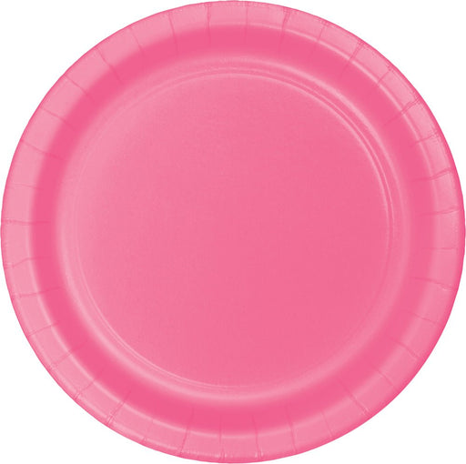 Candy Pink Paper Plates 9" | 24ct