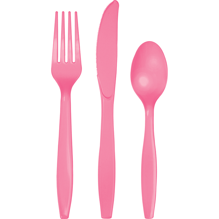 Candy Pink Premium Assorted Cutlery 24 | ct - Zurchers