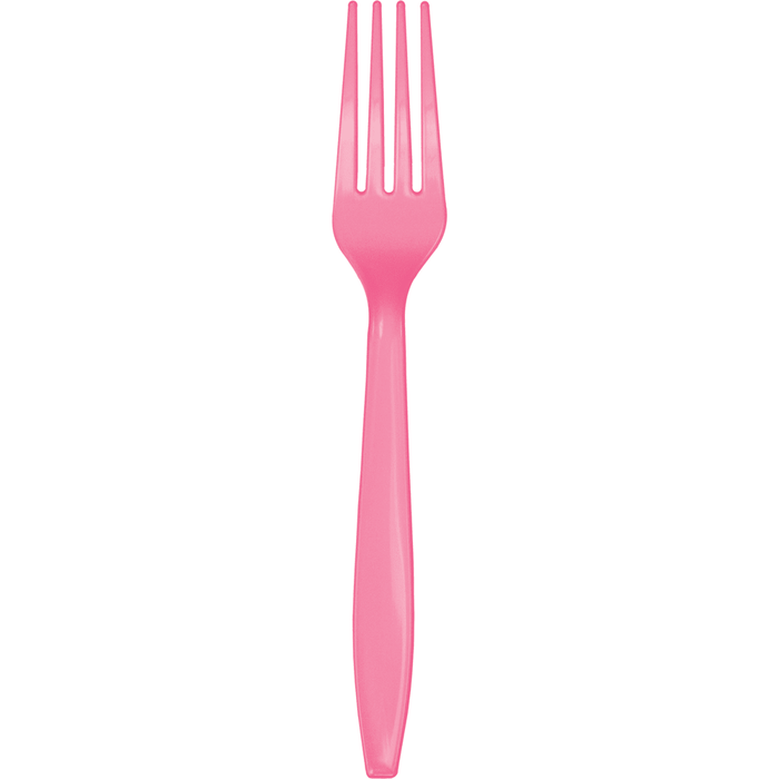 Candy Pink Premium Plastic Forks 24 | ct - Zurchers