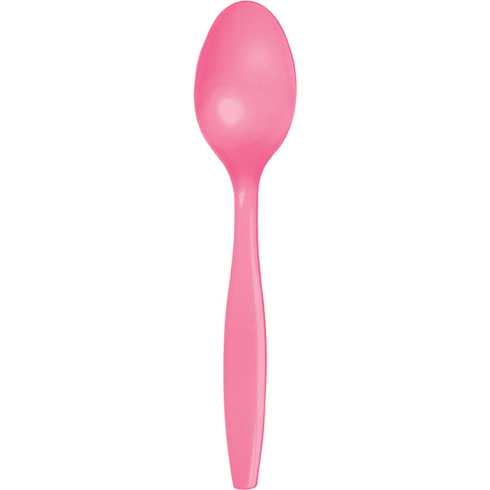 Candy Pink Premium Plastic Spoons 24 | ct - Zurchers