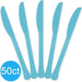 Caribbean Blue Heavy Duty Plastic Knives | 50ct - Zurchers