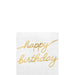 Golden Age Birthday Metallic Gold Paper Napkins 5" | 16ct - Zurchers