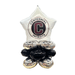 Star-shaped balloon with 'Centennial Patriots' logo and football balloons below on a white background