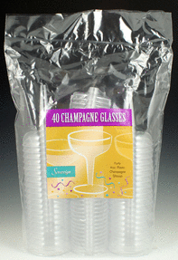 Sovereign Plastic Champagne Glasses 4oz | 20 or 40 ct 40 Count